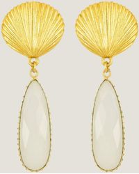 Ashiana - Aspiga Ladies Sustainable Tria Shell Earrings Shell Drop - Lyst