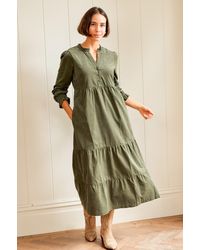 Aspiga - Sustainable Liv Corduroy Organic Cotton Midi Dress - Lyst