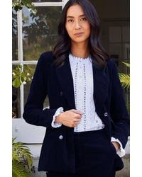 Aspiga - Ladies Sustainable Theresa Stretch Corduroy Double Breasted Winter Wedding Guest Evening Blazer Co-Ord - Lyst