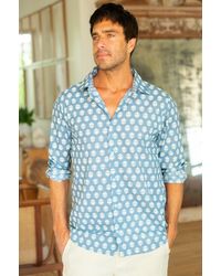 Aspiga - Sustainable Organic Cotton Summer Shirt Sunflower Mint - Lyst