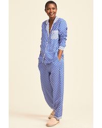 Aspiga - Sustainable Organic Cotton Printed Pyjama Set Shirt Top Long Trousers - Lyst