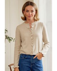 Aspiga - Sustainable Frill Detail Cardigan - Lyst
