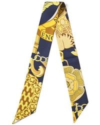 Aspinal of London - Skinny Silk Scarf - Lyst