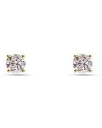 Aspinal of London - Floating Solitaire Diamond Stud Earrings - Lyst