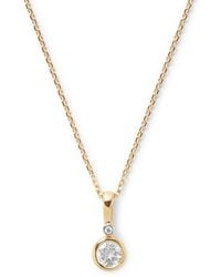 Aspinal of London - Diamond Pendant Necklace With Sapphire - Lyst