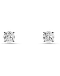 Aspinal of London - Floating Solitaire Diamond Stud Earrings - Lyst