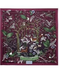 Aspinal of London - Woodland Silk Scarf - Lyst