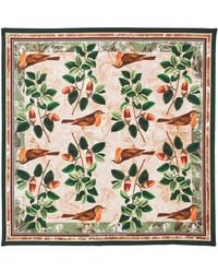 Aspinal of London - Robin & Acorn Silk Scarf - Lyst