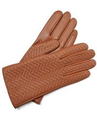 Aspinal of London - Woven Leather Gloves - Lyst