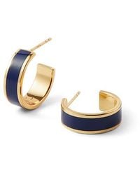 Aspinal of London - Enamel Hoop Earrings - Lyst