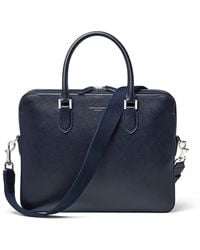 Aspinal of London - Slim Leather Briefcase - Lyst