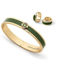 Aspinal of London - Enamel Huggie Earrings & Bangle Set - Lyst