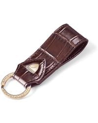 Aspinal of London - Small Leather Loop Keyring - Lyst