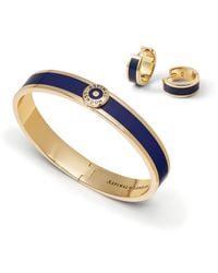 Aspinal of London - Enamel Huggie Earrings & Bangle Set - Lyst