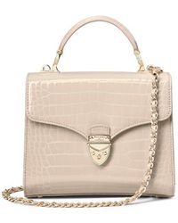 Aspinal of London - Mayfair Midi Leather Crocodile Print Bag - Lyst