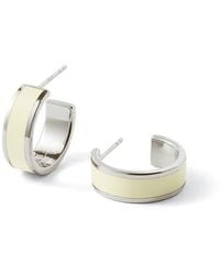 Aspinal of London - Enamel Hoop Earrings - Lyst