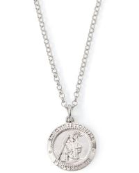 Aspinal of London - St Christopher Charm Necklace - Lyst