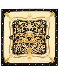 Aspinal of London - Signature Shield Silk Scarf - Lyst