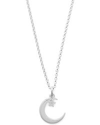 Aspinal of London - Crescent Moon & Star Pendant Necklace - Lyst