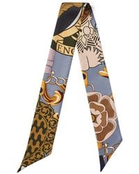 Aspinal of London - Skinny Silk Scarf - Lyst