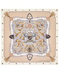 Aspinal of London - Signature Shield Silk Scarf - Lyst