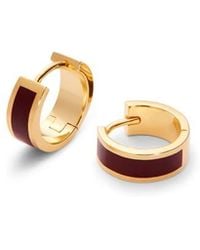 Aspinal of London - Enamel Huggie Earrings - Lyst