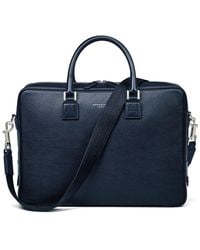 Aspinal of London - Mount Street Leather Laptop Briefcase Bag - Lyst