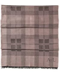 Aspinal of London - Silk Check Scarf - Lyst
