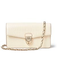Aspinal of London - Mayfair 2 Patent Croc Clutch Bag - Lyst