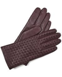 Aspinal of London - Woven Leather Gloves - Lyst