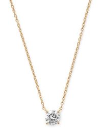 Aspinal of London - Floating Diamond 0.50Ct Solitaire Necklace - Lyst
