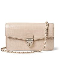 Aspinal of London - Mayfair Clutch 2 Leather Crocodile Print Bag - Lyst