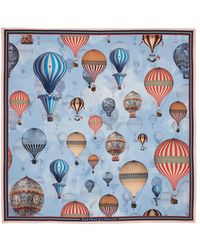 Aspinal of London - Up Up & Away Silk Scarf - Lyst