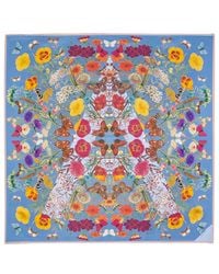 Aspinal of London - Botanical 'A' Silk Scarf - Lyst
