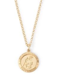 Aspinal of London - St Christopher Charm Necklace - Lyst