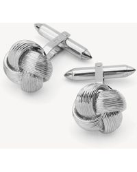 for Men Mens Accessories Cufflinks Metallic Aspinal of London Sterling Classic Hallmarked Cufflinks in Silver 