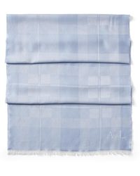 Aspinal of London - Silk Check Scarf - Lyst