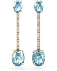 Aspinal of London - Diamond Straight Drop Earrings - Lyst