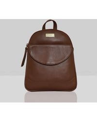 Assots London 'george' Tan Mini Pebble Grain Leather Backpack - Brown