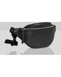 Assots London 'noah' Black Leather Bum Belt Bag