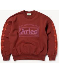 Aries Column Sweatshirt - Red