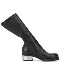 Guidi Metal Heel Boots - Black