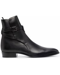 Saint Laurent Wyatt Jodhpur Ankle Boots - Black
