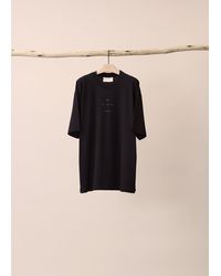 Song For The Mute 22.1 Avenue D'ivry Logo Oversized Tee - Black