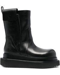 Rick Owens Beatle Turbo Cyclops Leather Boots in Black for Men | Lyst