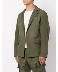 Greg Lauren Panelled Cotton Jacket - Green
