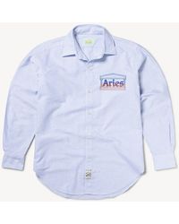 Aries Oxford Stripe Shirt - Blue