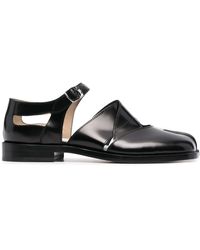 Maison Margiela Tabi Leather Sandals - Black