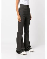 Rick Owens DRKSHDW High-waisted Flared Jeans - Grey