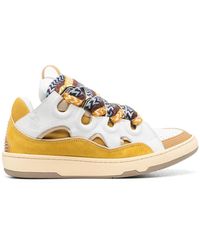 Lanvin Mustard Yellow Curb Chunky Sneakers - Metallic